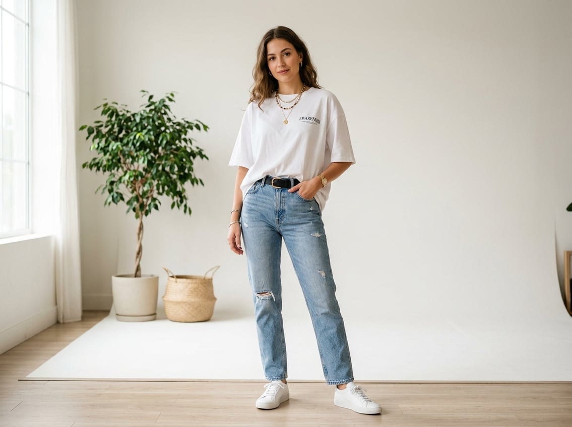 Sådan styler du en oversized t shirt